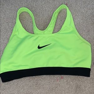 Nike neon yellow/green sports bra